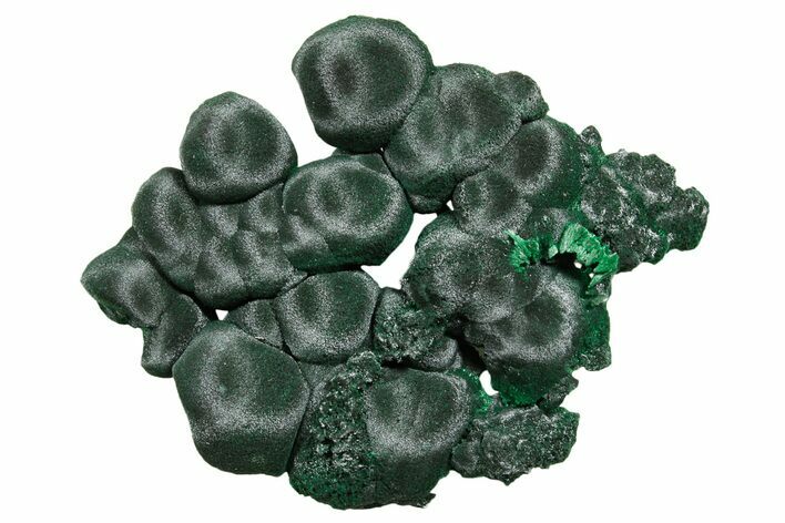 Chatoyant Fibrous Malachite Crystal Cluster - DR Congo #379683